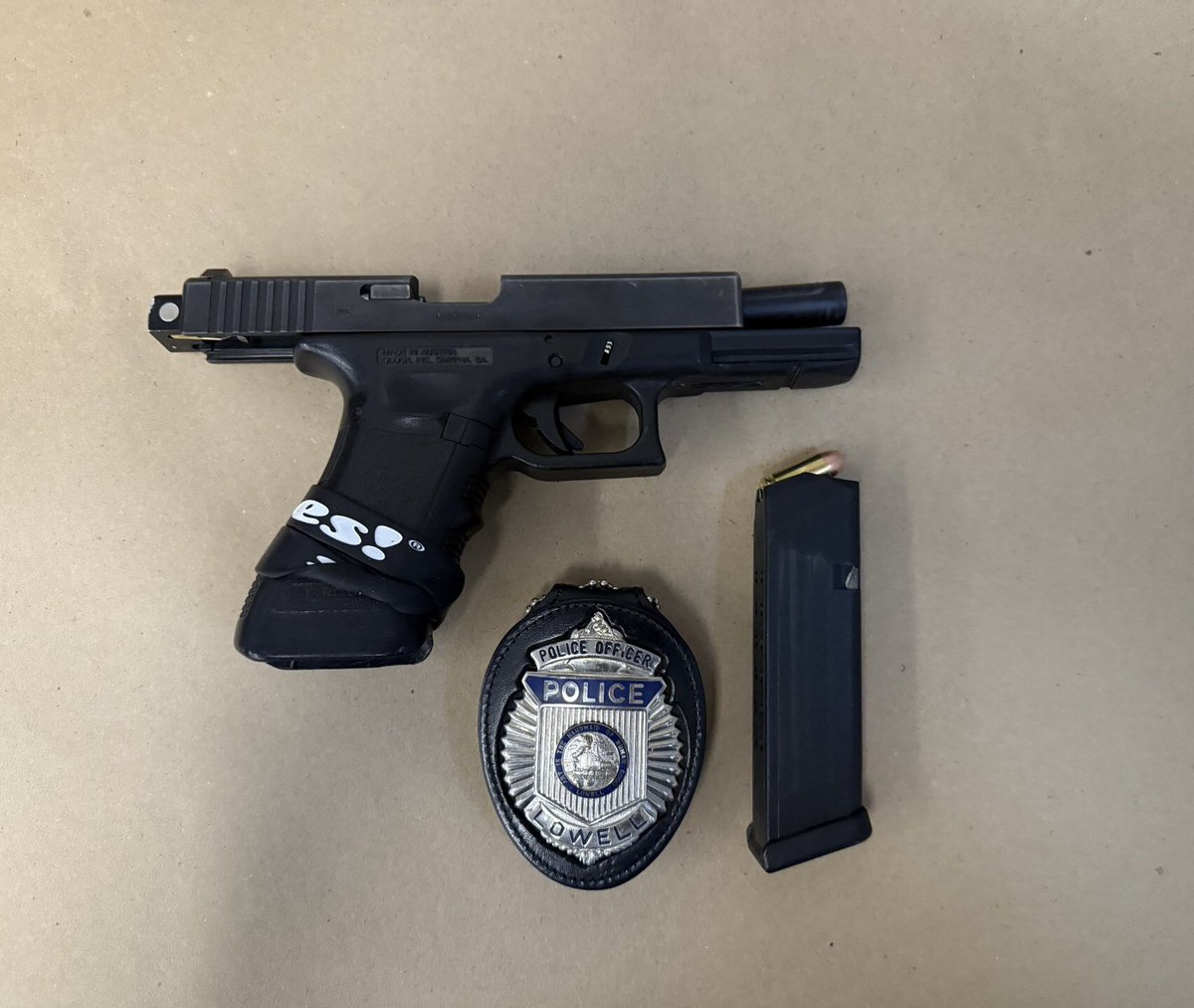 Gang Unit Patrol Leads to Firearms Arrest
 
Last night, Gang Unit Officers conducting high visibility patrol in the South Lowell neighborhood of the city arrested a juvenile male on the listed firearms charges:
 
- Juvenile to wit
- Carrying a firearm while loaded