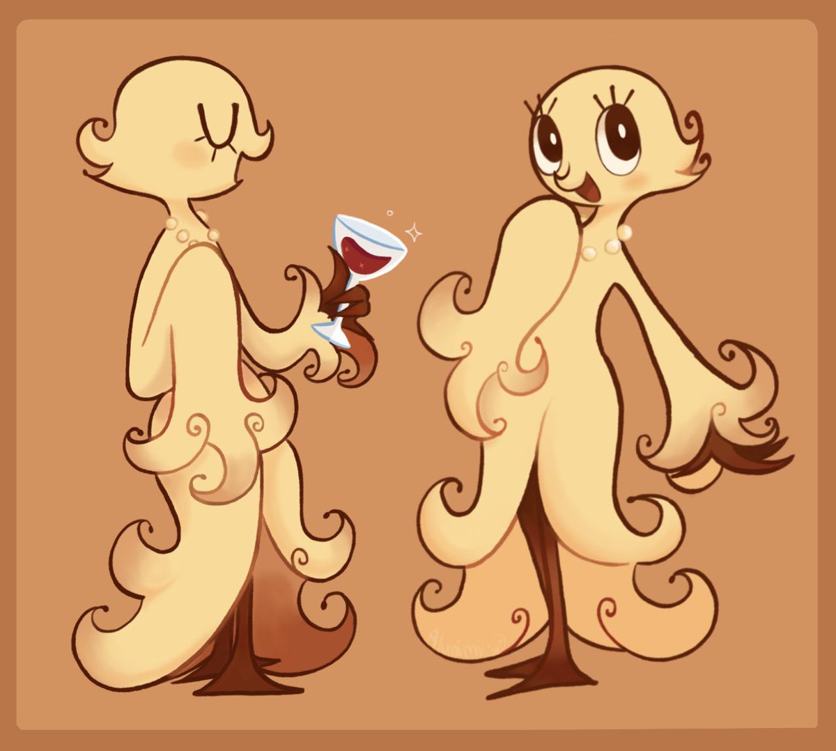 Lidia design update #oc #bird #winelovers #pearls