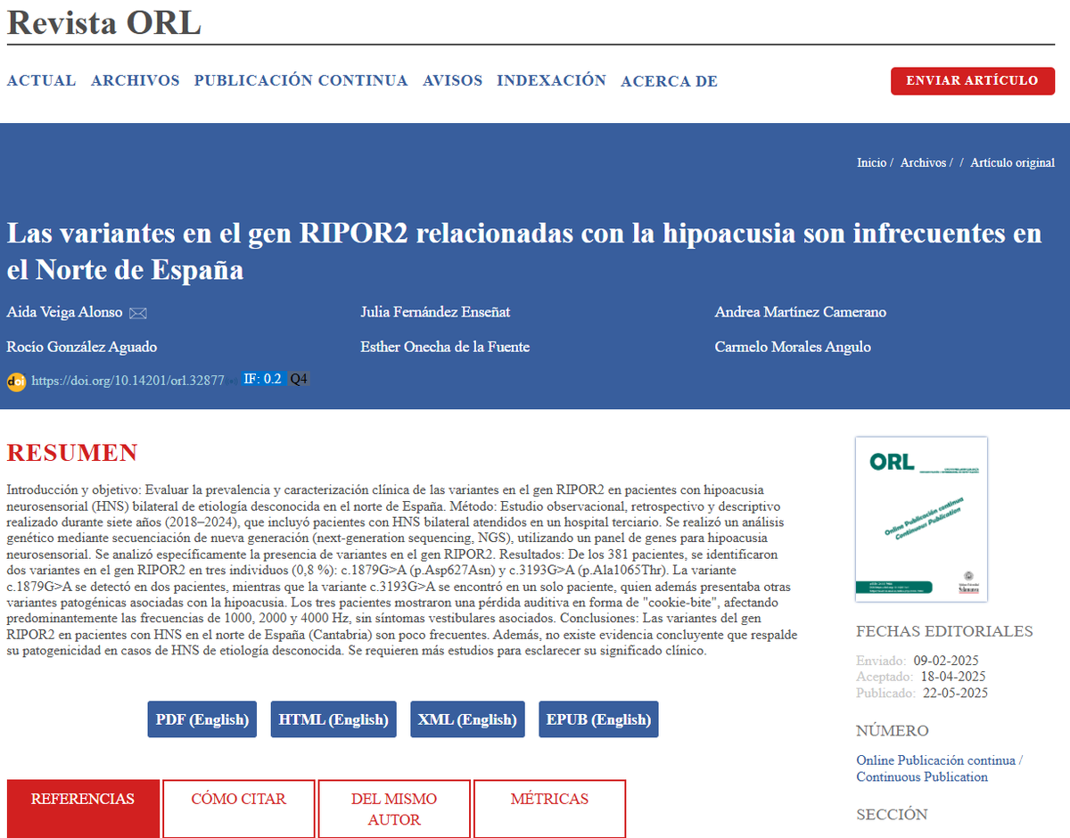 Revista ORL tweet media