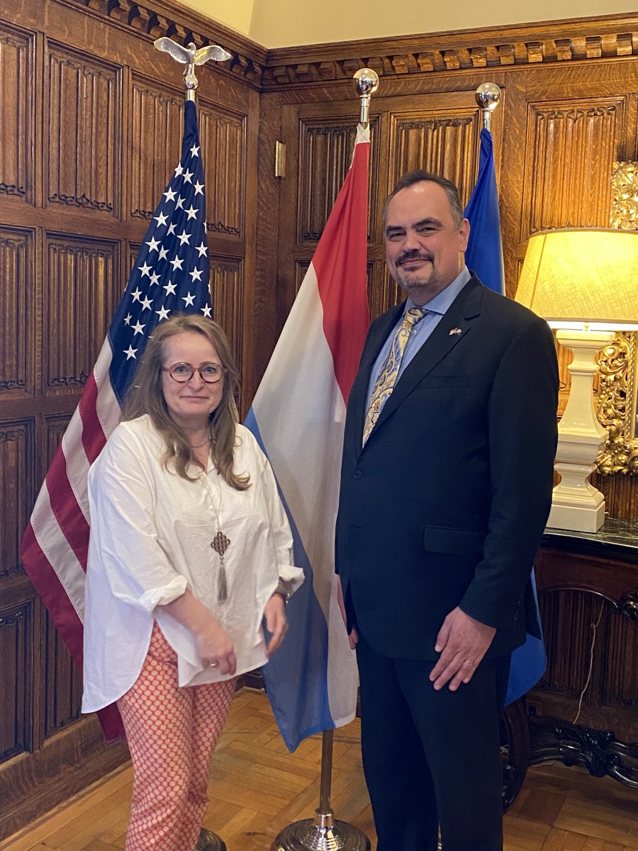 UnderSecT's tweet image. “Thank you @LUinWashington for hosting a productive discussion on space and national security, #NATOSummit outcomes, and the importance of a unified front on control of sensitive technologies. The United States appreciates Luxembourg’s enduring partnership on security issues.”