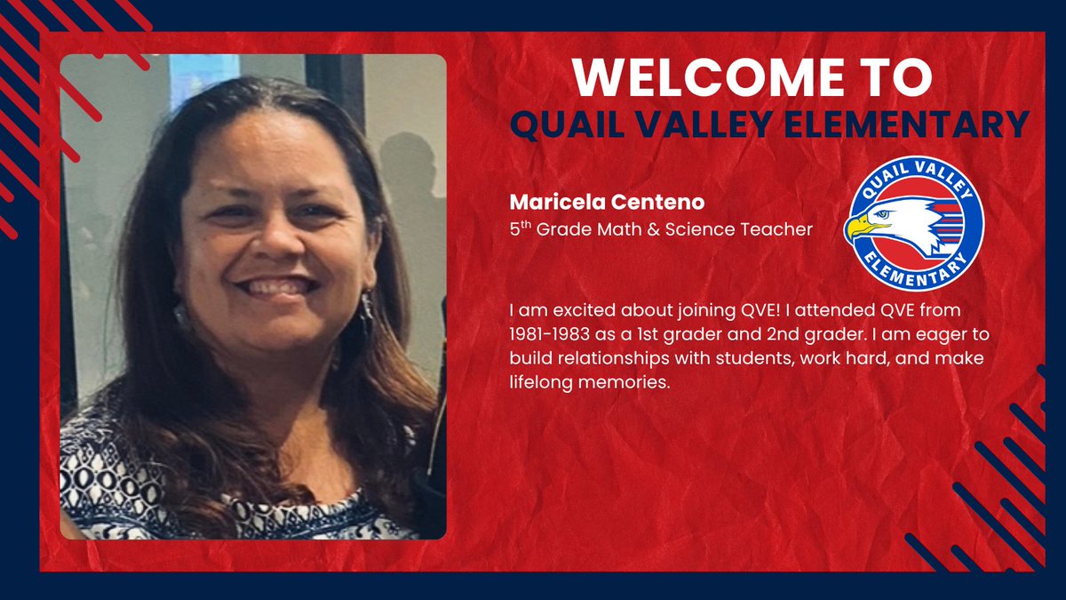 ✨ We’re thrilled to announce that Ms. Maricela Centeno is joining us as our new 5th grade Math &amp; Science teacher! 🧮📚🧪