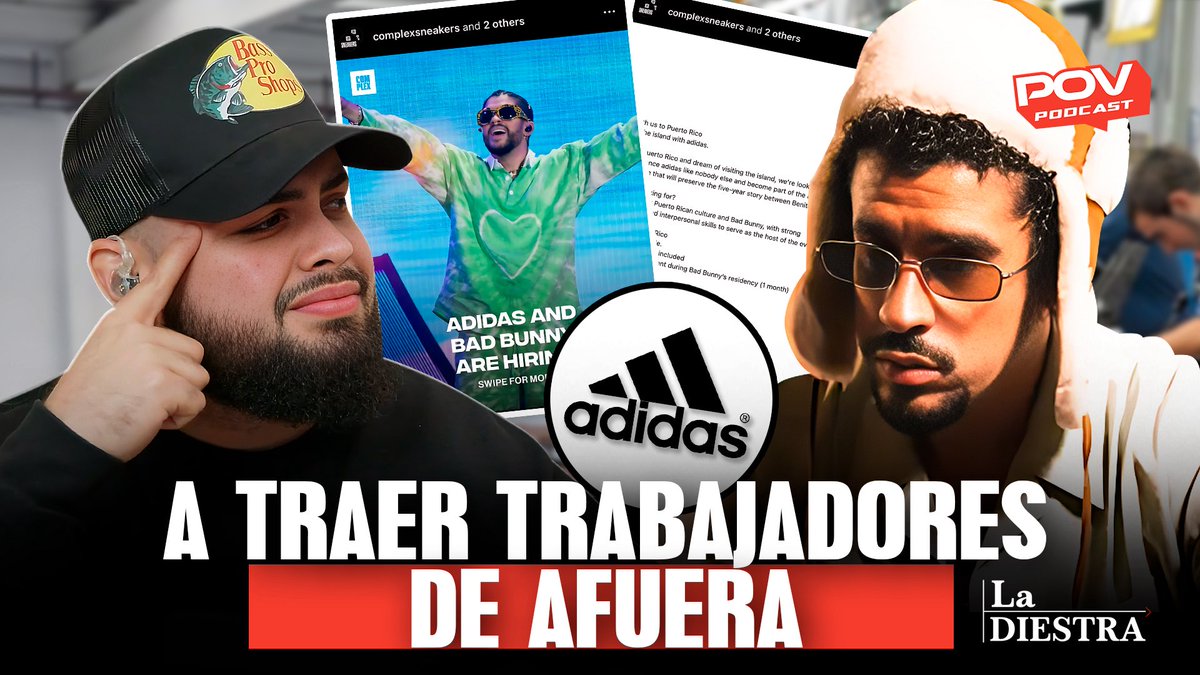 POVPODCASTPR's tweet image. Adidas+Bad Bunny: A TRAER GENTE DE AFUERA A TRABAJAR EN PR ¡¿Eso no era desplazamiento?!
youtu.be/Bfdxj7wvlRo