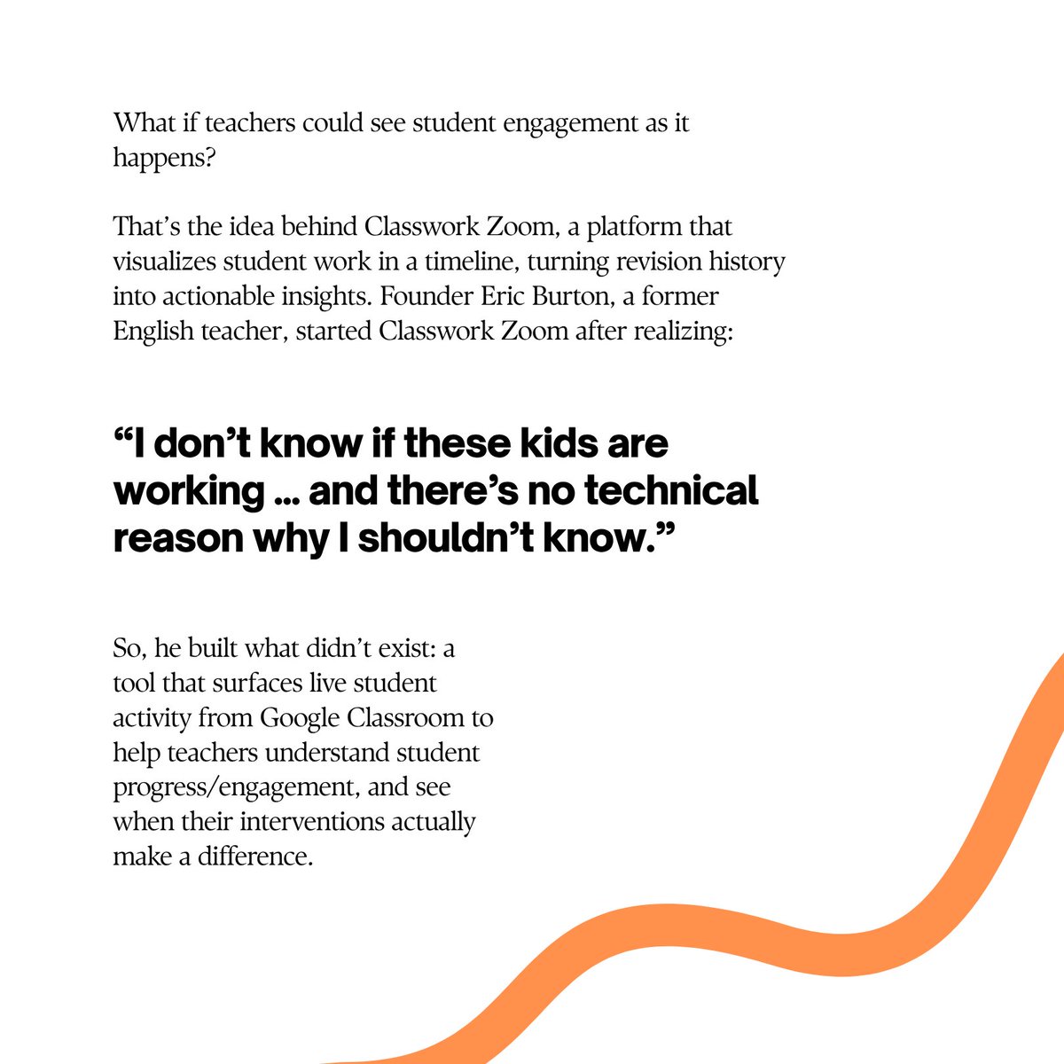 UConnCCEI's tweet image. What if teachers could see student engagement in real time ... without clicking into 20 documents?
📝 Comment tracking
⏱️ Work timelines
🔍 Paste detection
👥 Group contribution breakdowns
📊 Class-wide insights in one view
Learn more about this startup: classworkzoom.com