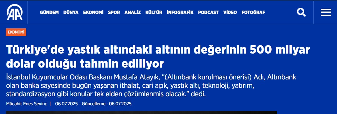 Bu rakam doğruysa inanılmaz bir ekonomik fırsat maliyeti. Yatırıma dönüşse ülkeyi dönüştürebilir.