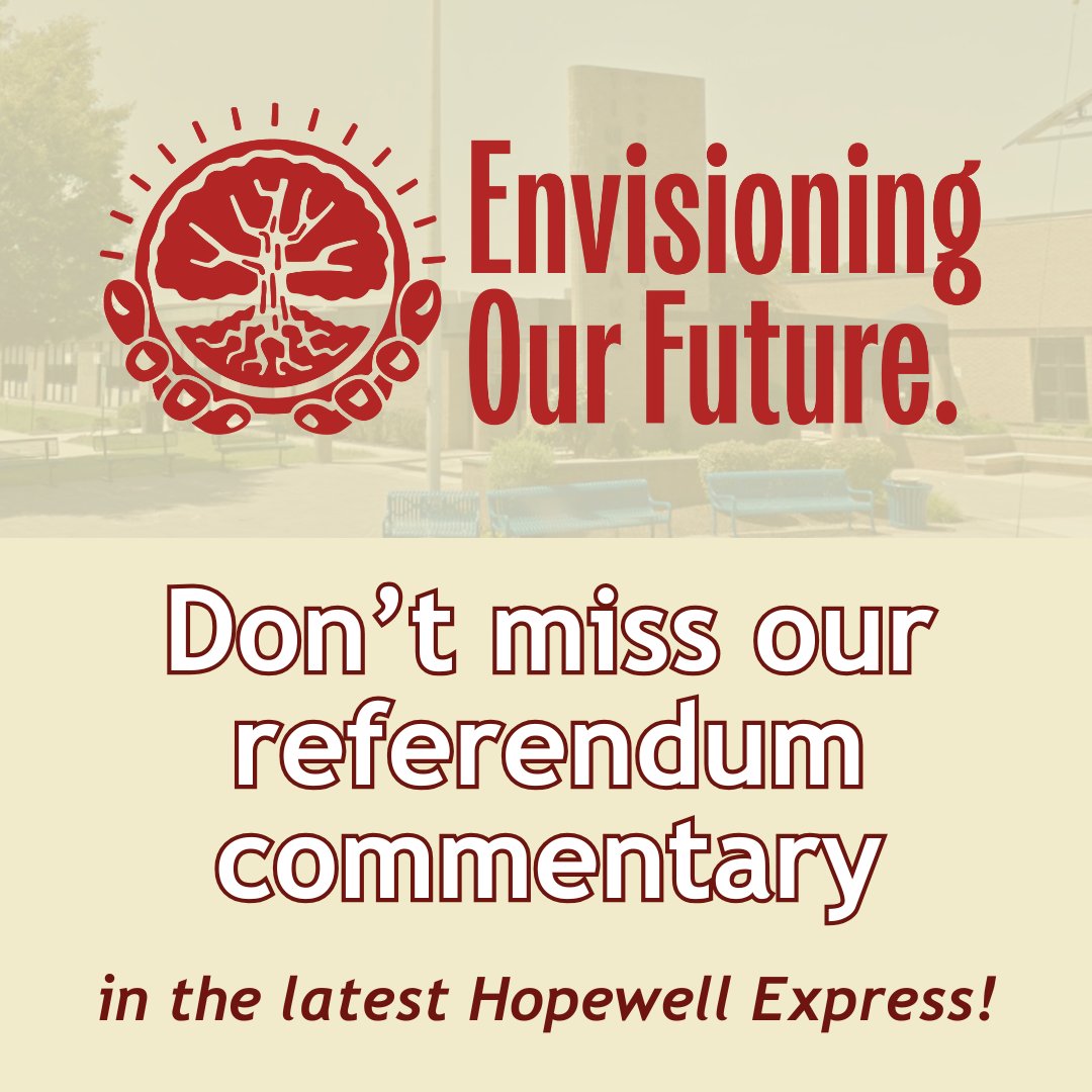 “We are at a turning point. Our buildings are aging. Our student population is growing. And the challenges we’re facing ... can’t be solved with stopgap measures.”

Read about the HVRSD bond referendum planned for Nov. 4 in this month’s Hopewell Express: bit.ly/HVRSDCommentary