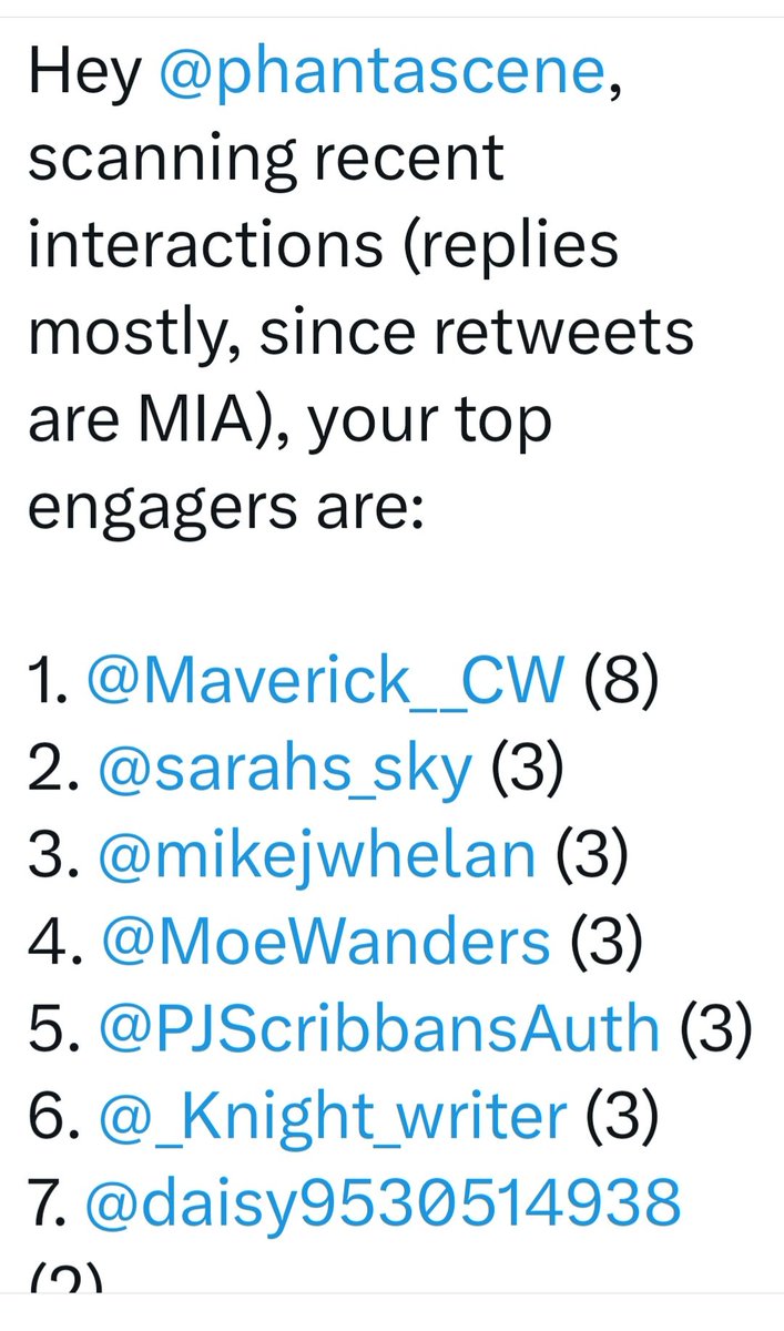 WOW
someone just sent this to me. The top 10 people on Twitter who interact with their followers. 💙