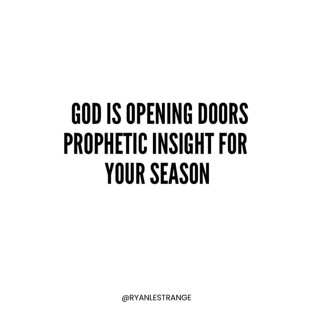 God is opening doors