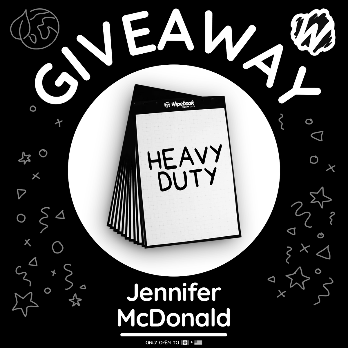 Wipebook's tweet image. Congratulations to Jennifer McDonald from
@BWRSD, our new Heavy Duty Flipchart winner!💪
Want to win too? Enter the NEW Raffle: wipebook.com/heavydutyX
#heavyduty #flipchart #contest #giveaway #win #GiveawayAlert…