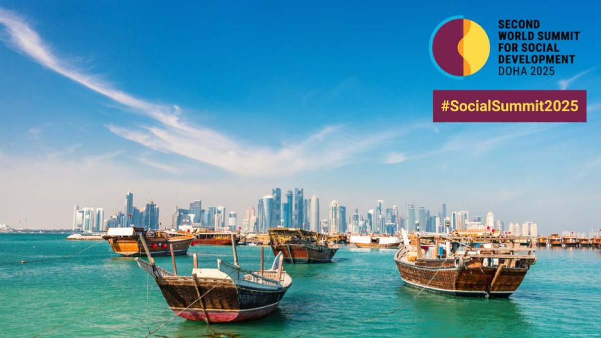 SebastianMFA's tweet image. 🗓️ Save the date: from 4 to 6 November 2025.
The Second World Summit for Social Development 🇺🇳 will bring global action to the heart of Doha, Qatar 🇶🇦
Together, we can shape the future of social progress.
🌐 Read more: social.desa.un.org/world-summit-2…
#SocialSummit2025 Via @UNDESASocial