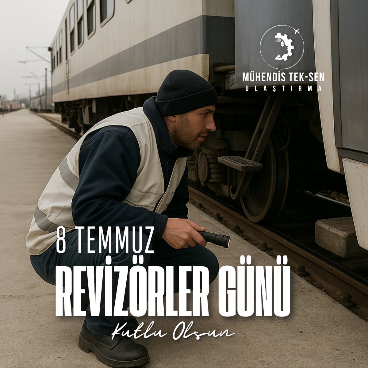 🚆 Her güvenli yolculuğun arkasında revizörlerin emeği var.
Mühendis Tek-Sen Ulaştırma olarak, raylardaki sessiz kahramanların 8 Temmuz Revizörler Günü’nü kutluyoruz.

#RevizörlerGünü #MühendisTekSen #UlaştırmadaEmek