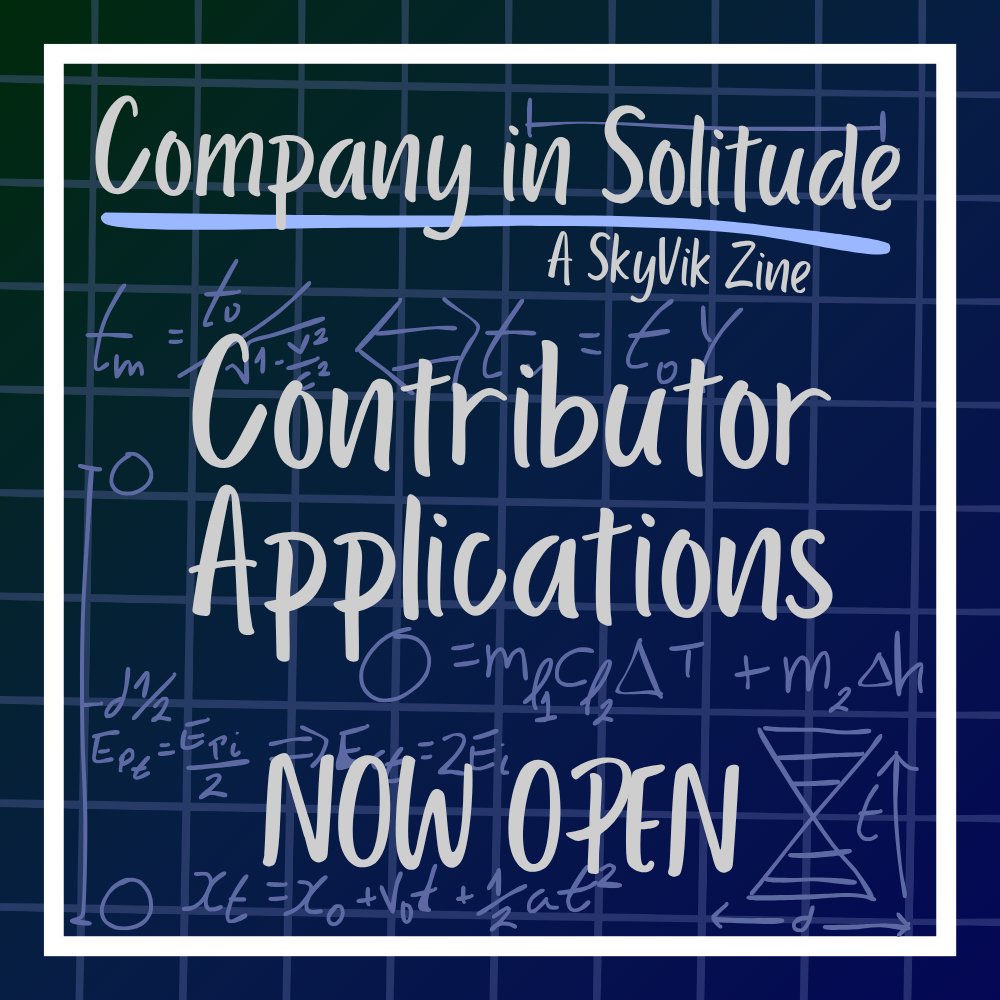 SkyVikZine's tweet image. ⚙️ Contributor Apps OPEN! ⚙️
Today's the day! From July 8 to August 8, you can apply to join the zine. We're so excited to welcome all of you!
Find the app forms below 👇