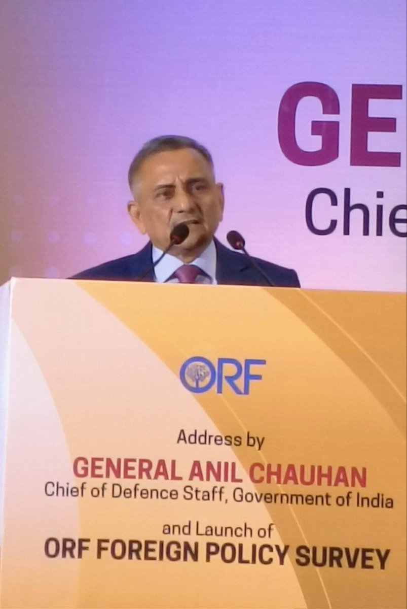 DefenceCafe's tweet photo. CDS Gen. Anil Chauhan said 

“Operation Sindoor is not called off yet, it is on a pause.

Operation Sindoor for India the example of a Modern Conflict. It was a No-Contact warfare, where the 2 conflicting parties didn't come in contact with each other.” https://t.co/w9AWxwiIEO