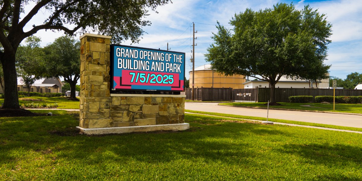 ledpartnershtx's tweet image. New install for Harris County MUD 284!
From community messages to seasonal updates, this LED monument sign delivers it all with clarity and color.
Want a sign like this for your neighborhood or district? Visit zurl.co/jeB4a for a quote. 
#LEDSign #LEDPartners  #HOA