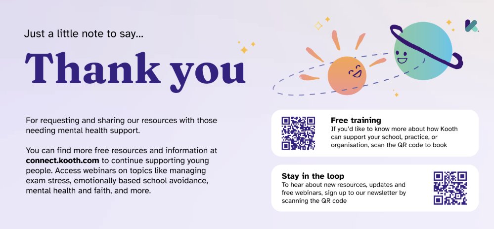 kooth_cassimkaweesa (@kooth_cassim) on Twitter photo As the summer half term approaches. A MASSIVE MASSIVE thank you to all the schools that have given <a href="/kooth_plc/">Kooth Digital Health</a> the opportunity to come and share how we can support your students. You do not get enough praise. We are still here during the summer holidays to continue that support. As the summer half term approaches. A MASSIVE MASSIVE thank you to all the schools that have given <a href="/kooth_plc/">Kooth Digital Health</a> the opportunity to come and share how we can support your students. You do not get enough praise. We are still here during the summer holidays to continue that support.