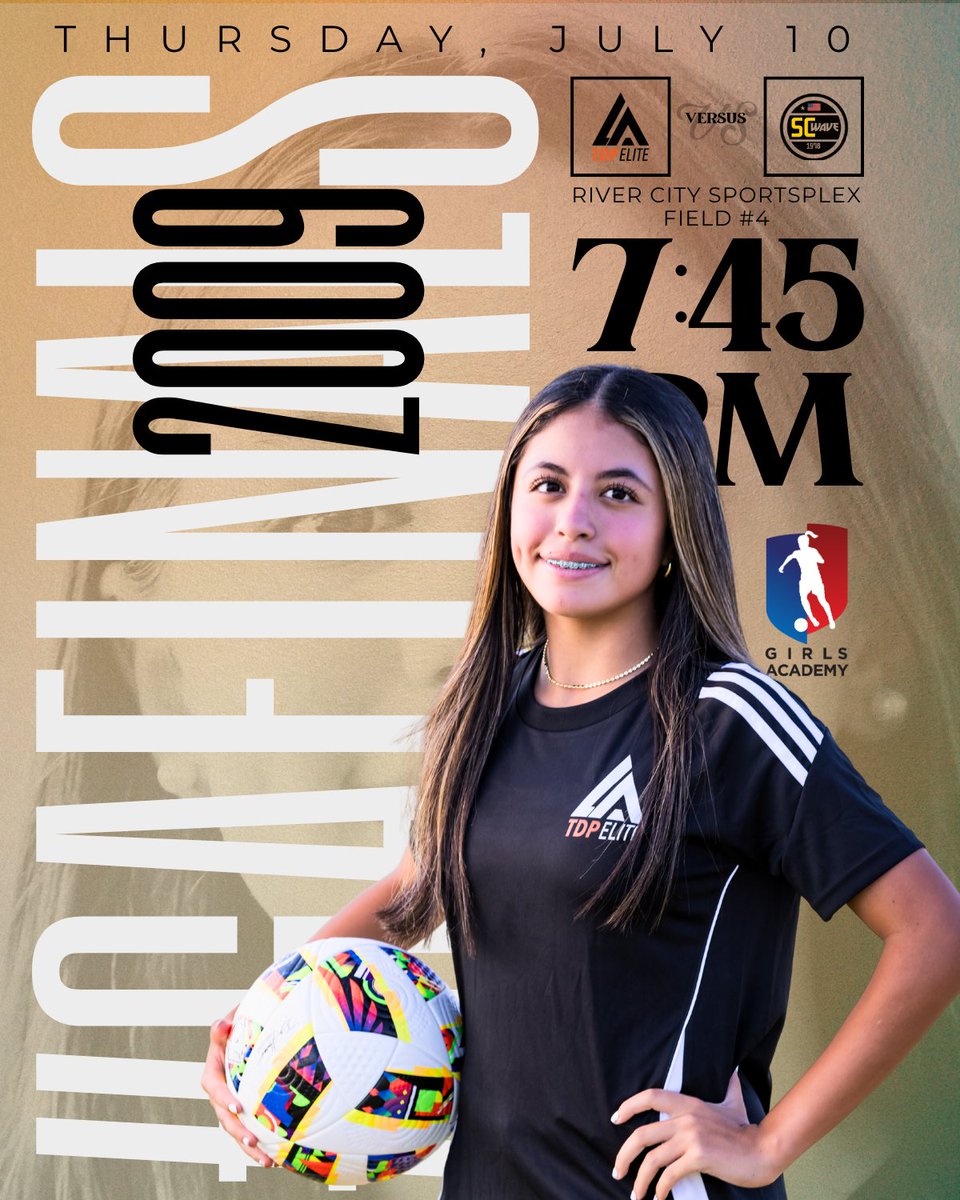 Our pursuit of a National Title begins today as the 2009 GA takes on SC Wave at 7:45 at the River City Sportsplex #4 in Richmond, Virginia.

#GAFinals | #GirlsAcademyLeague