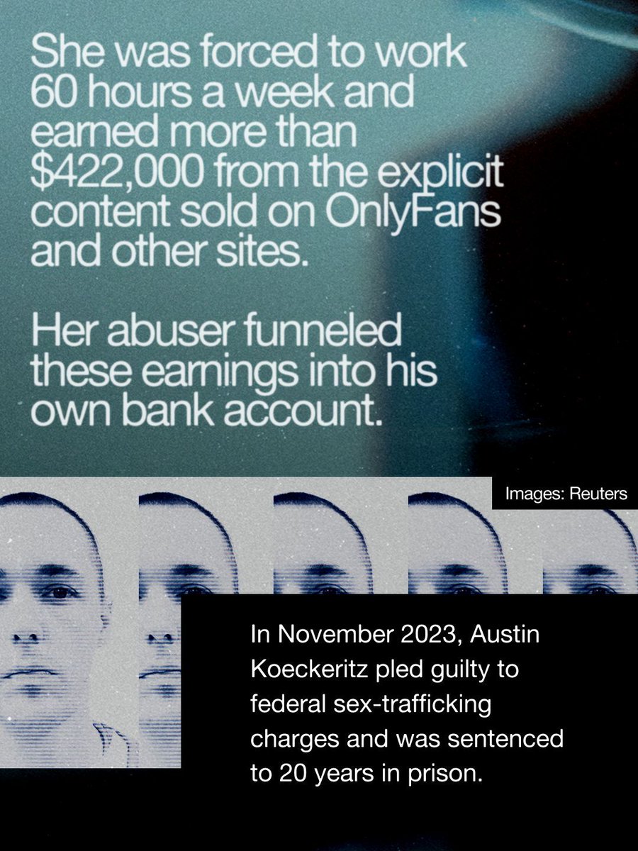 FightTheNewDrug's tweet image. A Reuters investigation into OnlyFans found stories of women who had been enslaved or trafficked into filming content for the platform. Since most accounts are hidden behind a subscription-based paywall, it's impossible to know the true number of individuals currently being…