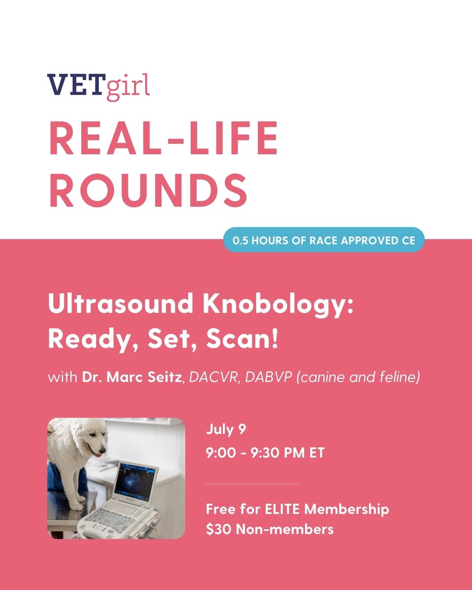 🎥 Real Life Rounds: Ultrasound Knobology – Ready, Set, Scan! 🐾🖥️

🔗 vetgirlontherun.com/real-life-roun…

#VETgirl #UltrasoundKnobology #VetRadiology #VetMed #VeterinaryEducation #DiagnosticImaging #VetLife #VeterinaryCE