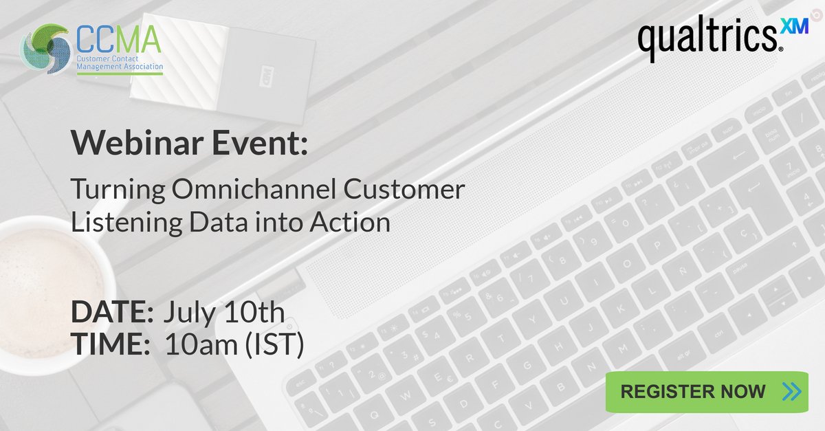 📣 CX professionals: Are you making the most of your omnichannel feedback?

Join <a href="/Qualtrics/">Qualtrics</a> + <a href="/CCMA_Ireland/">CCMA Ireland</a> on 10 July, 10AM, for a live webinar on Turning Customer Listening into Action 🎧

🎟 rpb.li/HlQa

#CX #Qualtrics #VoiceOfCustomer #Webinar