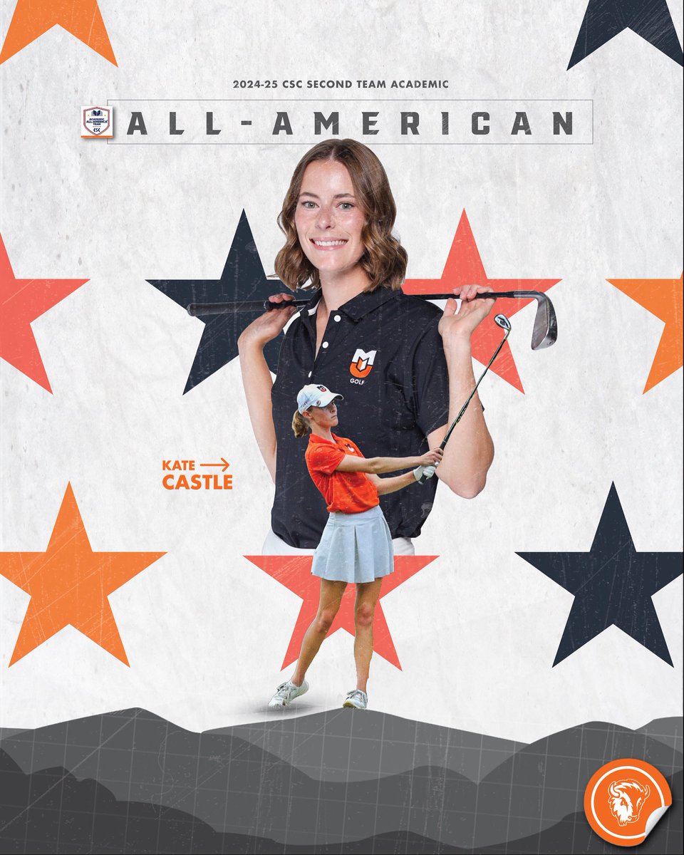 MilliganBuffs's tweet image. 𝗞𝗮𝘁𝗲 𝗖𝗮𝘀𝘁𝗹𝗲 was named a @collsportscomm At-Large Academic All-American for the second time in her Milligan tenure ⛳️🤩
Congratulations Kate! 🔸
#buffnation 🦬