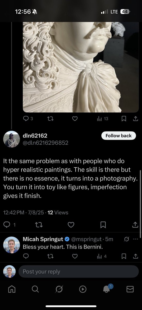 Rough day for the “your sculptures suck and are too perfect” crowd.