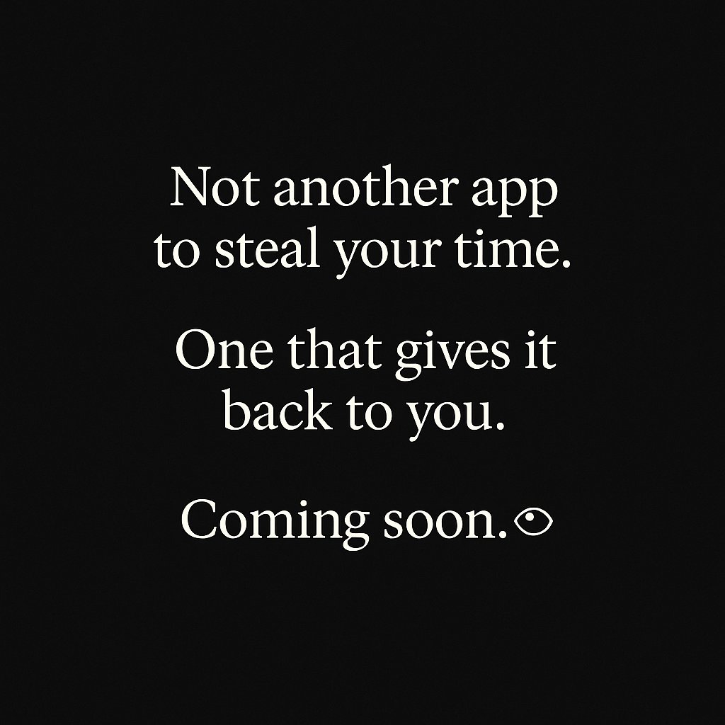 For a long time, we've been asked what we're building.

The truth is, we're not building another app that fights for your attention. We're crafting a quiet space to help you reclaim it.

Imagine a tool that doesn’t want to make you more productive, but more yourself.

A private