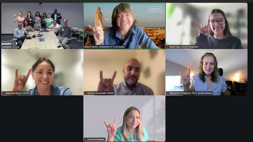 Dr. Debra Cantú (@drdebracantu) on Twitter photo 🤘Horns up for our TEA Deputy Commissioner/UT Alumni, Alejandro Delgado for serving as a guest speaker for our Texas Principal Leadership Academy. We appreciate Dr. Green & TEA for accommodating our Houston & Harlingen students to join via Zoom. <a href="/utexascoe/">College of Education</a> <a href="/teainfo/">Texas Education Agency</a> <a href="/UTAustin/">UT Austin</a> 🤘Horns up for our TEA Deputy Commissioner/UT Alumni, Alejandro Delgado for serving as a guest speaker for our Texas Principal Leadership Academy. We appreciate Dr. Green & TEA for accommodating our Houston & Harlingen students to join via Zoom. <a href="/utexascoe/">College of Education</a> <a href="/teainfo/">Texas Education Agency</a> <a href="/UTAustin/">UT Austin</a>