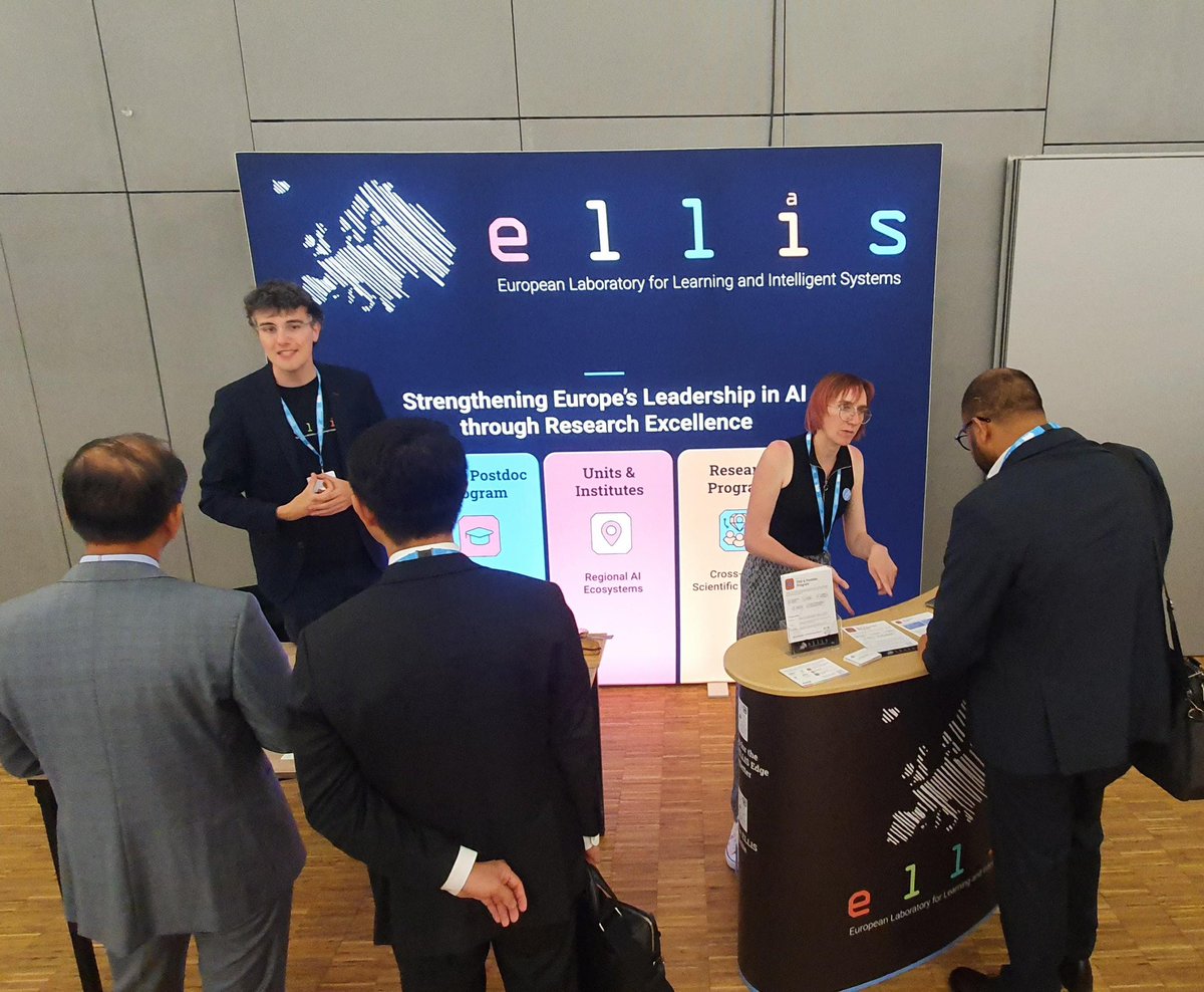 Ellis_Unit_Jena's tweet image. 🤖 @ELLISforEurope at the @AIforGood Global Summit 2025
@bschoelkopf at the ELLIS booth — joined by a wave of engaged participants diving into conversations on trustworthy, human-centered AI.
Exciting momentum and strong interest around our work at booth 📍 3228!
#AIresearch