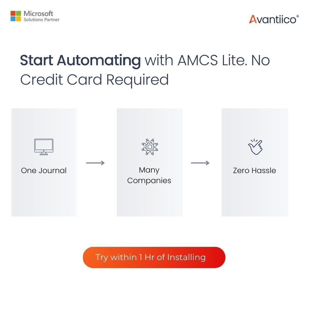 AvantiicoTeam's tweet image. “Why am I copying and pasting this journal entry 10 times?”
“Didn’t we already post this last week?”
“Wait… which entity am I even in right now?”

AMCS Lite helps you skip the repetition.

🔗 Learn more: hubs.li/Q03w78950

#D365FSCM #AMCSLite #MicrosoftPartner