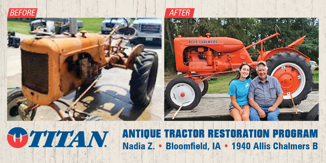 GoodyearFarm's tweet image. Congratulations Nadia Z. on your restoration of this 1940 Allis-Chalmers B. We were happy to have donated tires to the restoration project!