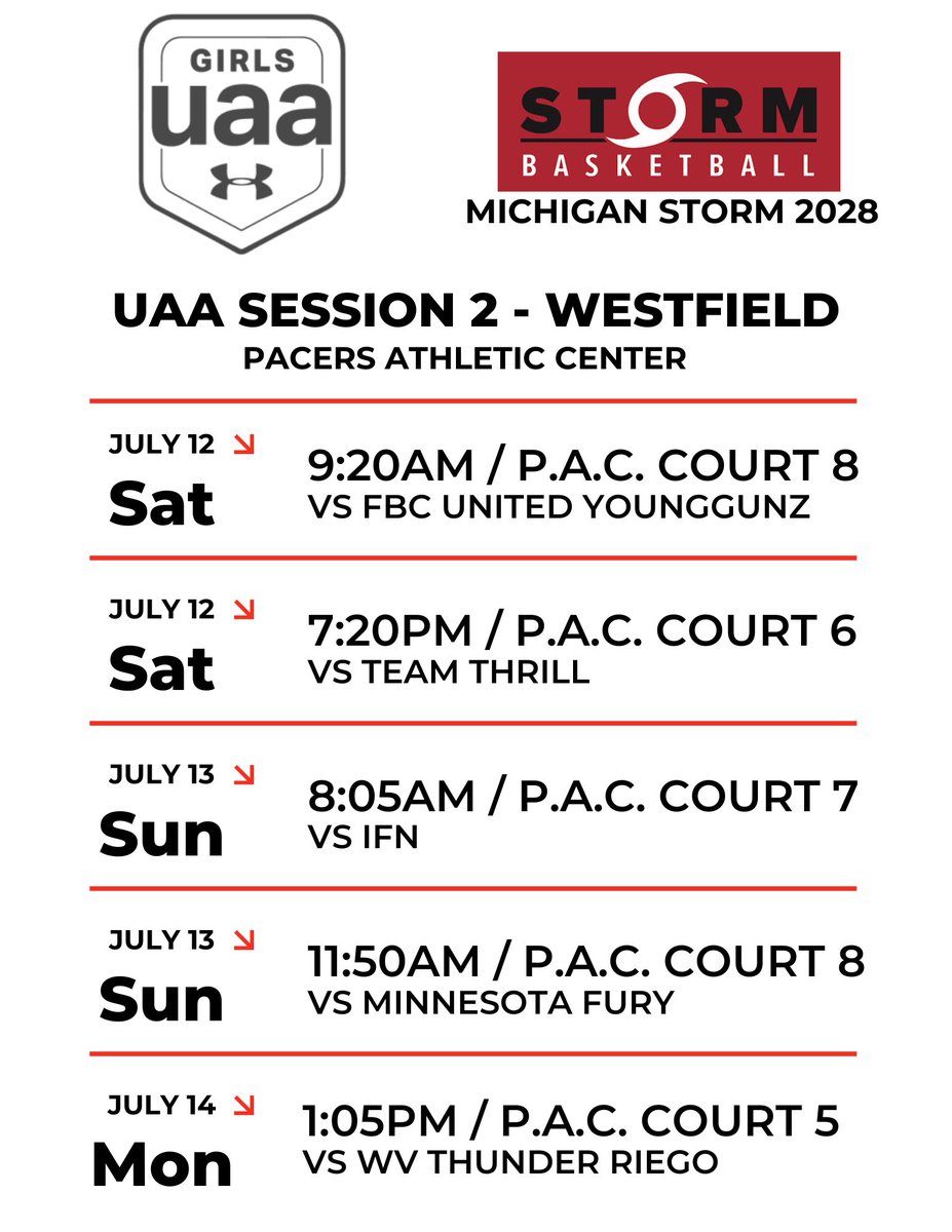 Maria Walker (@mariawalker2028) on Twitter photo My schedule for this upcoming tournament in Indiana <a href="/MichStorm2028/">Michigan Storm 2028</a> <a href="/stormAAU/">Michigan Storm Elite</a> My schedule for this upcoming tournament in Indiana <a href="/MichStorm2028/">Michigan Storm 2028</a> <a href="/stormAAU/">Michigan Storm Elite</a>