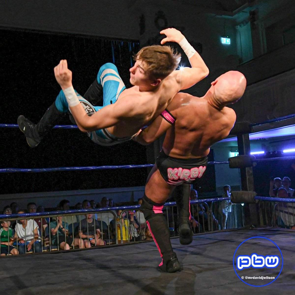 MKirbyProEgo's tweet image. Photo drop: Premier British Wrestling on 20 June 2025, PBW Championship Match against @pw_daz in Airdrie.
Credit: David James Wilson