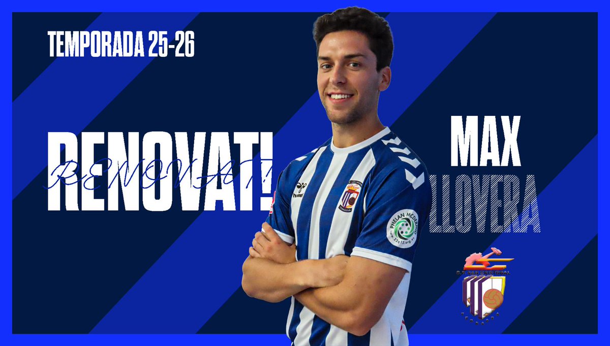 📝[OFICIAL]

El defensa del 1r Equip, Max Llovera, renova el seu vincle amb el <a href="/CPSanCristobal/">CP San Cristóbal</a> 🔵⚪️ 

🔛 Aquesta serà la seva 5a temporada a la nostra entitat.