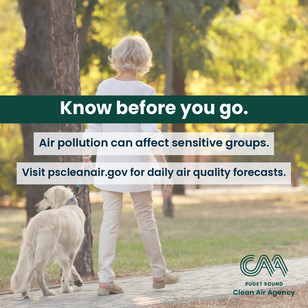 pscleanair's tweet image. Fine particles can trigger breathing and heart issues. These particles are especially dangerous for children and older adults.
Check our website pscleanair.gov for daily air quality forecasts to make informed decisions on enjoying time outdoors.