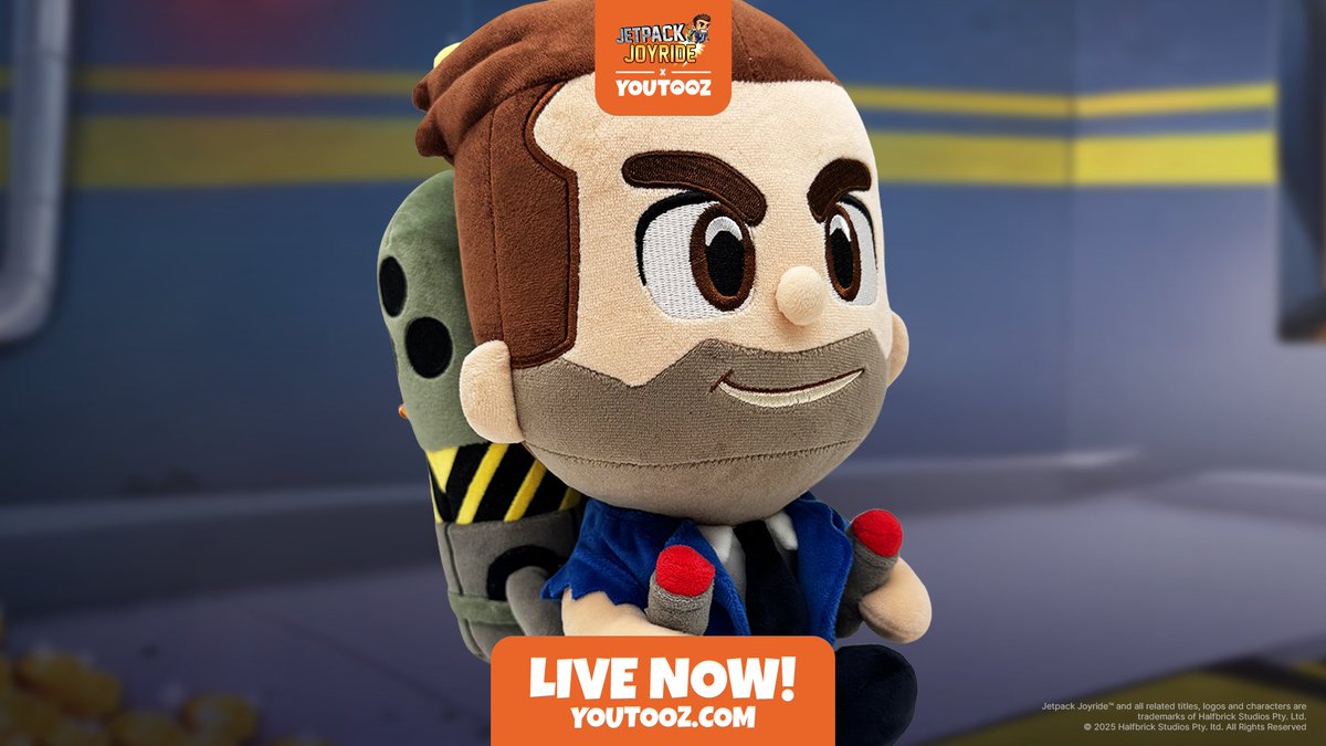 Halfbrick's tweet image. Steakfries just got cuddly!
Pre‑order the Jetpack Joyride x Youtooz Barry Steakfries plushie today.

Live now: youtooz.com/products/barry…
