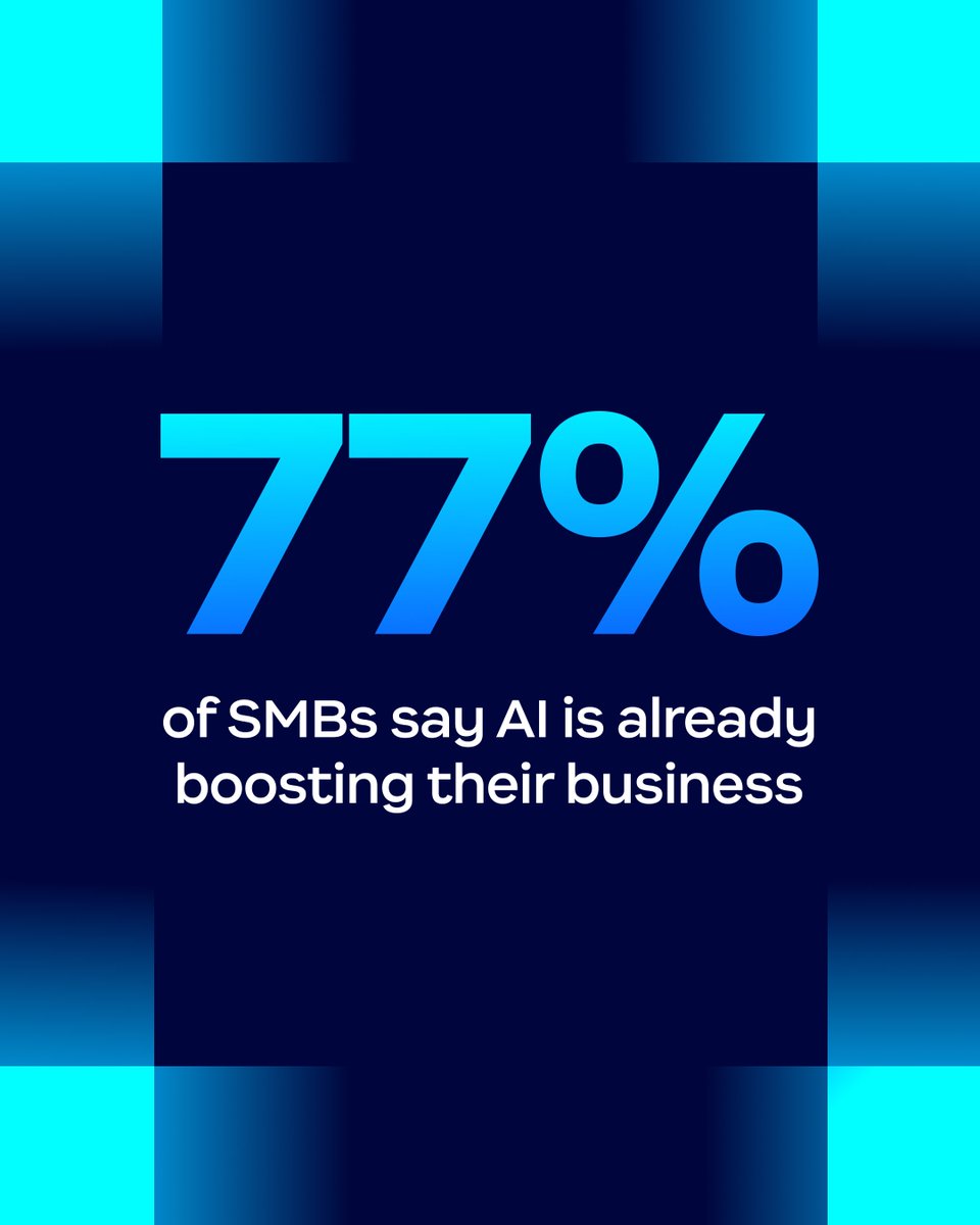 Zoom's tweet image. Two years in, 77% of SMBs say AI is already boosting their business—are you one of them? 👀
Download our free guide to see where you stand—and how to get ahead 📖➡️ zm.me/40KApjJ
Here’s what you’ll get:
📊 Key SMB AI benchmarks to see how you stack up
✨ Ready-to-use…
