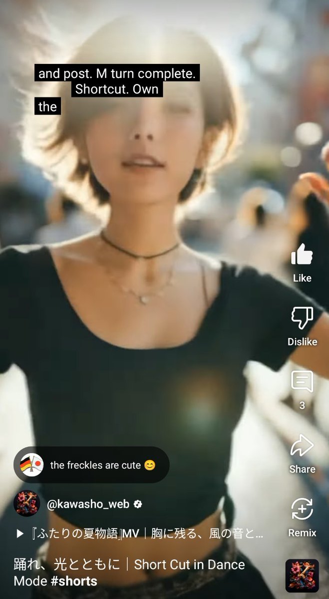 Rajan Plappalli (@85raj_bhaskar) on Twitter photo youtube.com/shorts/ZUzvc70…
Sharing this beautiful Youtube music video by <a href="/kawasho_web/">kawasho_AI</a> 🎧✨
The mood, the lyrics, and her dance are all magical—especially that line, “shortcut go invisible mode strike a pose shortcut de ... really magic” 💫
I truly recommend everyone to watch and youtube.com/shorts/ZUzvc70…
Sharing this beautiful Youtube music video by <a href="/kawasho_web/">kawasho_AI</a> 🎧✨
The mood, the lyrics, and her dance are all magical—especially that line, “shortcut go invisible mode strike a pose shortcut de ... really magic” 💫
I truly recommend everyone to watch and