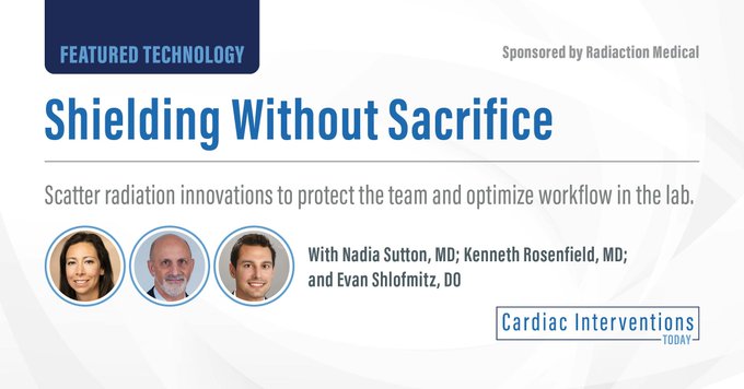 Radiaction Medical (@radiactionmed) on Twitter photo Featured Tech: Radiaction Dynamic Smart Shield🛡️
In a roundtable with Drs. <a href="/nadia_sutton/">Nadia Sutton</a>, <a href="/krosenfieldMD/">kenneth rosenfield</a>, & <a href="/ESHLOF/">Evan Shlofmitz</a>, they discuss strategies to reduce scatter radiation for medical staff without sacrificing workflow. On <a href="/cardiacinterv/">Cardiac Interventions Today</a> >> loom.ly/EYVYSV4 #RadiactionMedical Featured Tech: Radiaction Dynamic Smart Shield🛡️
In a roundtable with Drs. <a href="/nadia_sutton/">Nadia Sutton</a>, <a href="/krosenfieldMD/">kenneth rosenfield</a>, & <a href="/ESHLOF/">Evan Shlofmitz</a>, they discuss strategies to reduce scatter radiation for medical staff without sacrificing workflow. On <a href="/cardiacinterv/">Cardiac Interventions Today</a> >> loom.ly/EYVYSV4 #RadiactionMedical