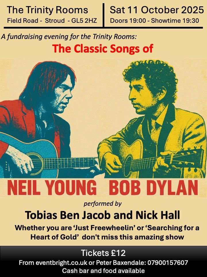 Peter baxendale (@peterbaxendal10) on Twitter photo Tickets running low for this night of classic song writing.
<a href="/GoodOnPaper_/">Good On Paper</a> <a href="/Btfcthemeadow/">Brimscombe & Thrupp FC</a> <a href="/stroudnews/">Stroud News & Journal</a> <a href="/StroudTimes/">Stroud Times</a> <a href="/Stroud_TRCH/">Trinity Rooms Community Hub</a> <a href="/MTrainRadio/">🎙 Mystery Train Radio</a>
#stroudmusic #dylan #neilyoung Tickets running low for this night of classic song writing.
<a href="/GoodOnPaper_/">Good On Paper</a> <a href="/Btfcthemeadow/">Brimscombe & Thrupp FC</a> <a href="/stroudnews/">Stroud News & Journal</a> <a href="/StroudTimes/">Stroud Times</a> <a href="/Stroud_TRCH/">Trinity Rooms Community Hub</a> <a href="/MTrainRadio/">🎙 Mystery Train Radio</a>
#stroudmusic #dylan #neilyoung
