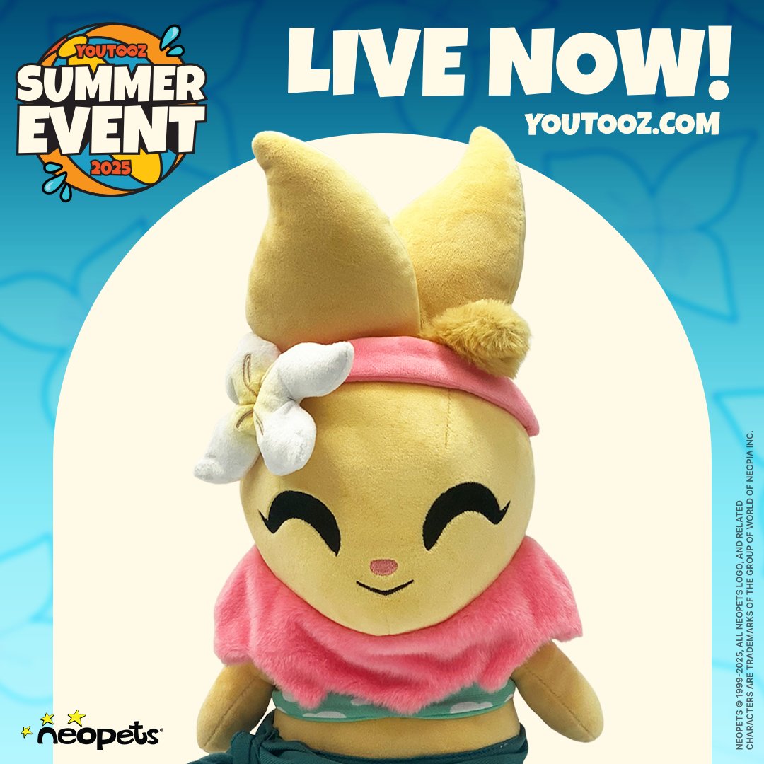 Neopets's tweet image. Only 10 DAYS left to get your Summer Fun Usuki from @Youtooz! ☀️🏄♀️
This cutie is looking to catch some waves and sip her Magical Hair Usuki Slushie, so why don't you join her? 👙😎🍹
🌴 youtooz.com/products/summe…