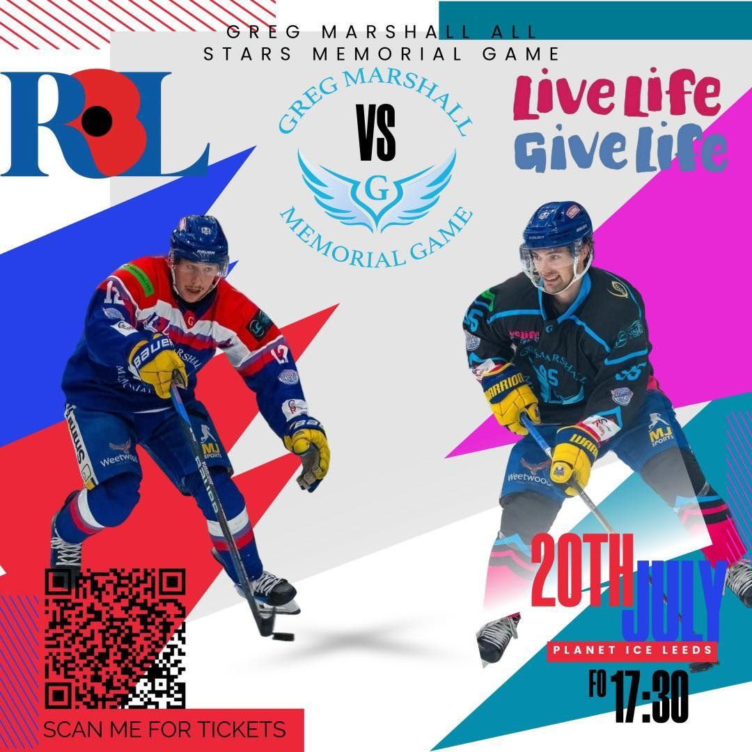 LLTGL's tweet photo. Not long to go now! Tickets are selling fast for the Greg Marshall Memorial ice hockey game on 20th July. Join us at Planet Ice Leeds and raise money, watch ice hockey, bring the kids too who can join a colouring competition!
https://t.co/Jy8E6MVebh https://t.co/iFlsNMSu1v