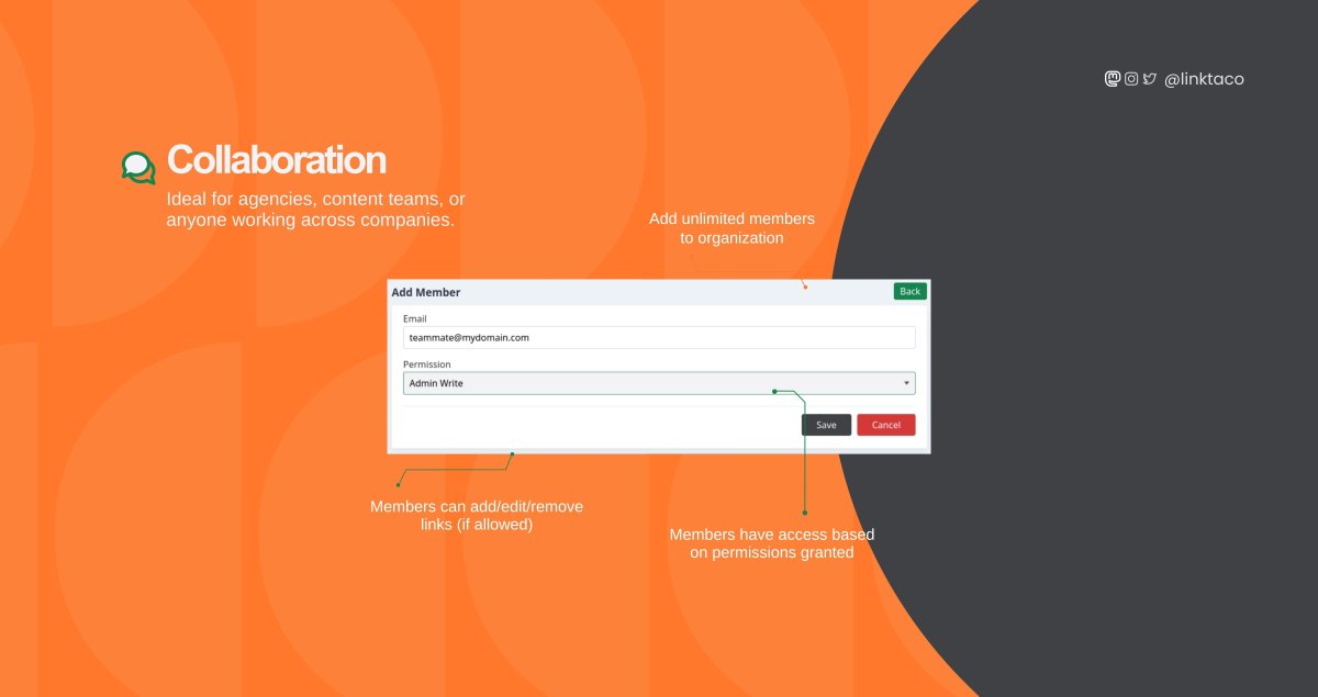 Sharing spreadsheets of links in 2025? Yikes. 
LinkTaco lets teams collaborate on saved links 

👥 Invite your team and try it out free: linkta.co/lt-features