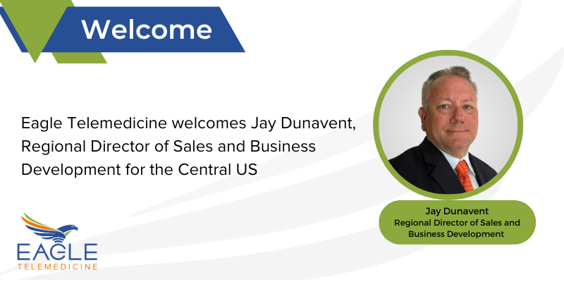 Eagle Telemedicine is proud to welcome Jay Dunavent to the team. With a wealth of knowledge in medical sales, he will be leading the growth and expansion in the Central US. #growth #Newhire #EagleTelemedicine hubs.la/Q03wgYz70