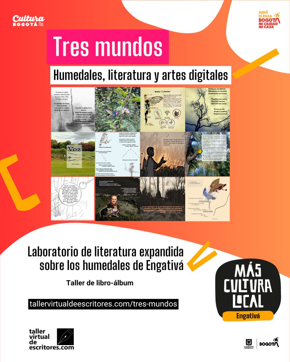 taller_virtual's tweet photo. De la mano de nuestros participantes seguimos avanzando en el laboratorio «Tres mundos: humedales, literatura y artes digitales». Falta poco para tener el libro álbum en formato físico. Mientras esto sucede, seguimos en la creación de hiperficciones. https://t.co/nMi307zL7B