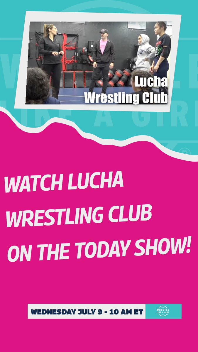 HISTORY IN THE MAKING - NYC's 1st All Girls Wrestling Club on NBC's The TODAY Show

This Wednesday, The LUCHA WRESTLING CLUB — will be featured on the TODAY Show. Tune in to the TODAY Show this Wednesday at 10am.

#WrestleLikeAGirl #LUCHAWRESTLINGCLUB #GirlsWrestling #TodayShow