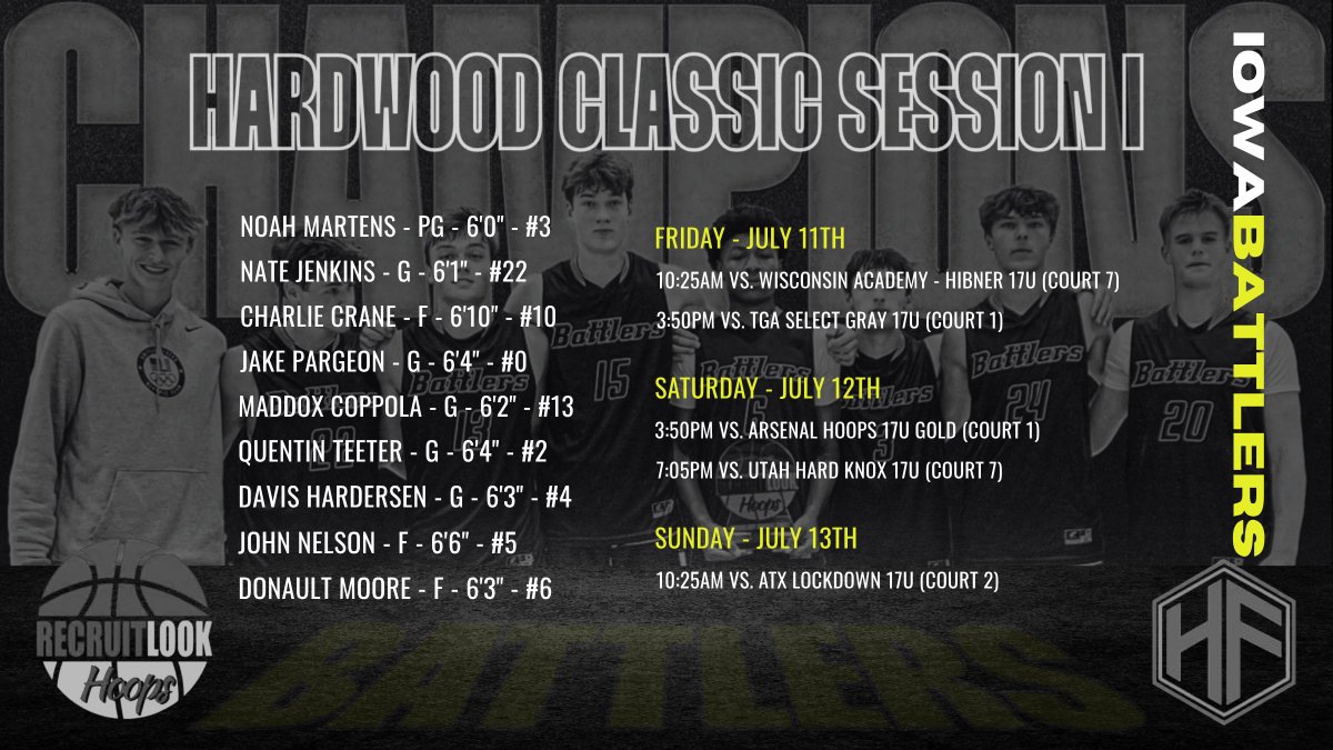 Iowa Battlers - Class of 2026 (@battlers2026) on Twitter photo Down to the final two weekends of the 2025 AAU season. Back-to-back LIVE periods — one last push to help these kids find the right fit. Appreciate all the coaches who’ve reached out about game times. Here’s our schedule and roster for Kansas City! <a href="/RL_Hoops/">RecruitLook Hoops</a> <a href="/RL_HoopsIA/">RecruitLook Hoops Iowa</a> Down to the final two weekends of the 2025 AAU season. Back-to-back LIVE periods — one last push to help these kids find the right fit. Appreciate all the coaches who’ve reached out about game times. Here’s our schedule and roster for Kansas City! <a href="/RL_Hoops/">RecruitLook Hoops</a> <a href="/RL_HoopsIA/">RecruitLook Hoops Iowa</a>