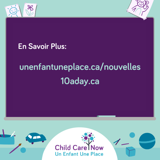 La CCCABC relance sa campagne pour des services de garde à 10 $/jour en C.-B. La campagne réclame l’accès pour tous à des services de garde de qualité à 10 dollars par jour.

En savoir plus: 10aday.ca