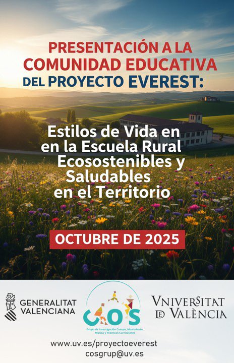 CosGrup's tweet image. Nuestro proyecto EVEREST (una mirada en y desde la Escuela Rural) en preparación para su presentación a la comunidad educativa! Actualizaremos el programa próximamente! @GVAeducacio @CosGrup #formaciondelprofesorado #escuelarural #ruralidad