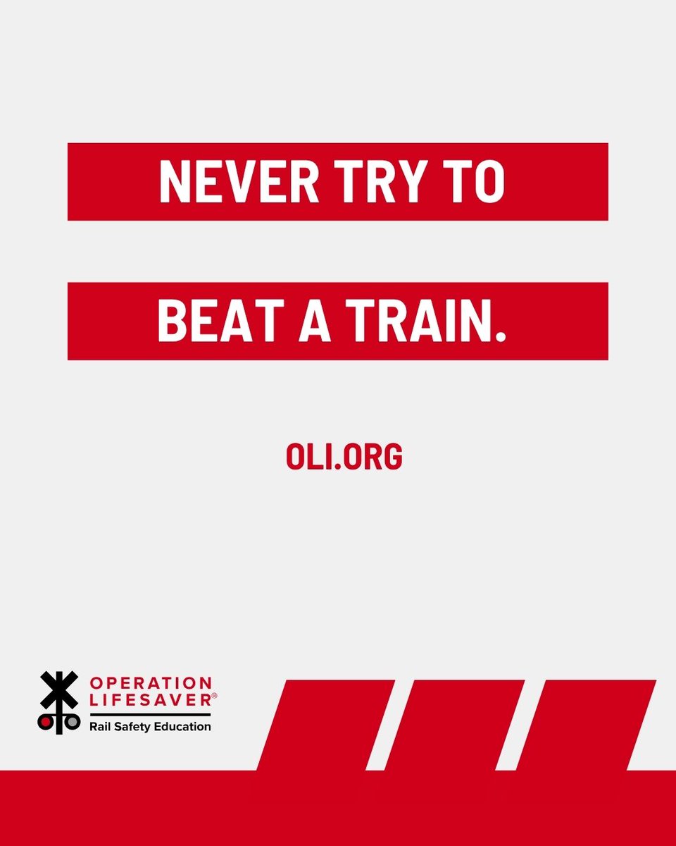 olinational's tweet image. Did you know the average freight train traveling 55 miles per hour can take a mile or more to stop? That’s the length of 18 football fields.
Only trains belong on the tracks.
#STOPTrackTragedies
#RailSafetyEducation