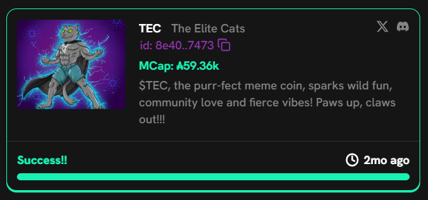 The Elite Cats (@theelitecatsnft) on Twitter photo Stay with the loyal ones 💪
$TEC is the ticker! It has always been...
<a href="/snekdotfun/">snek.fun</a> Stay with the loyal ones 💪
$TEC is the ticker! It has always been...
<a href="/snekdotfun/">snek.fun</a>