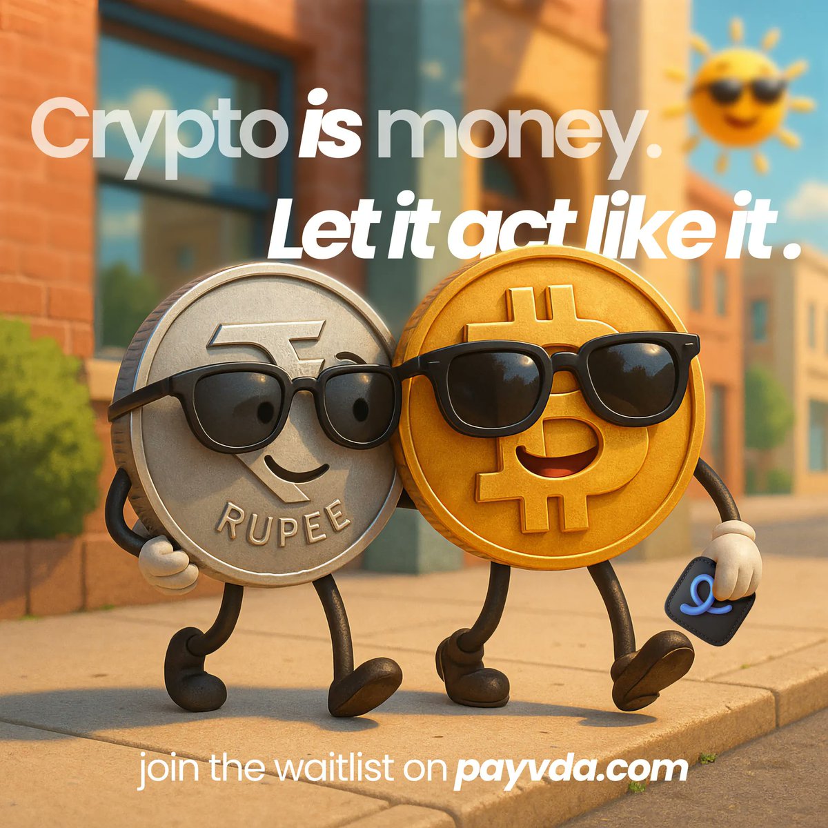 PayVDA_hq's tweet photo. We’re building a crypto wallet that works with UPI.
No hacks. No swaps. No bridges.
Just crypto → INR. Scan → tap → done.
→ Join the waitlist: https://t.co/L5BbbtoZwO
#UPI #CryptoPayments #PayVDA https://t.co/fadlAgwXAc